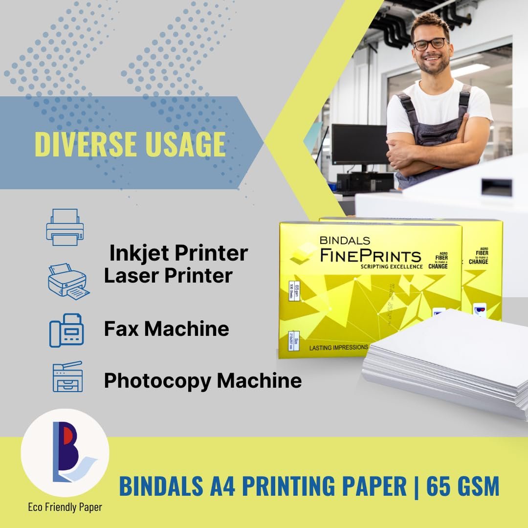 Bindal 65GSM Copier Paper A4 Size|500 Sheets - Image 3